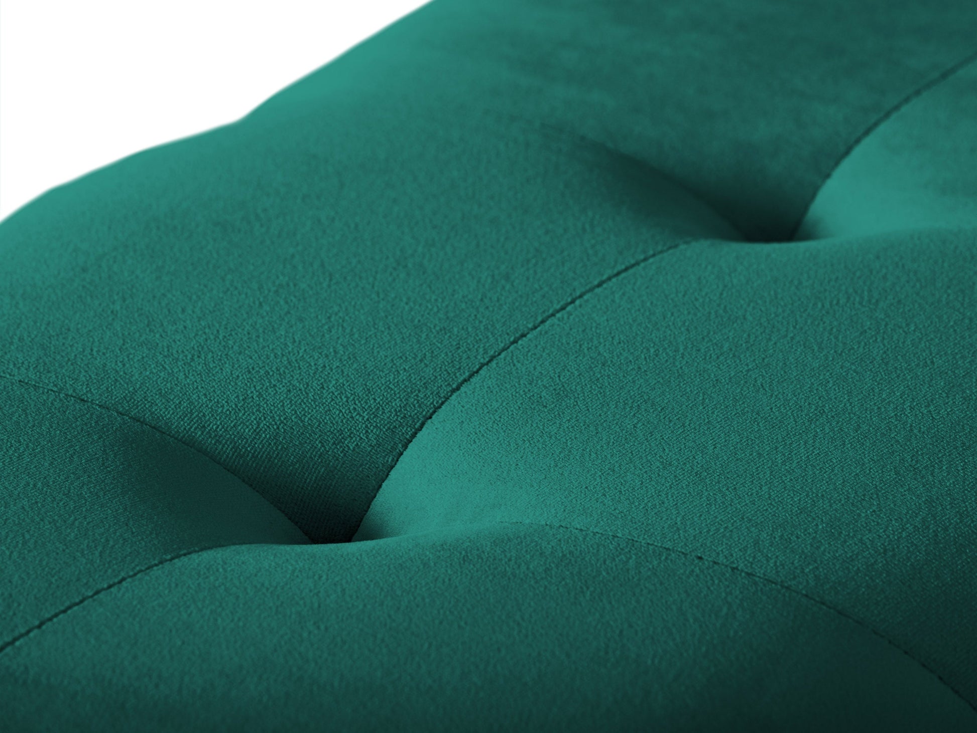 Green velvet ottoman with storage compartment, featuring a plush, tufted top and sleek gold legs, perfect for adding a touch of elegance and functionality to any living room or bedroom.