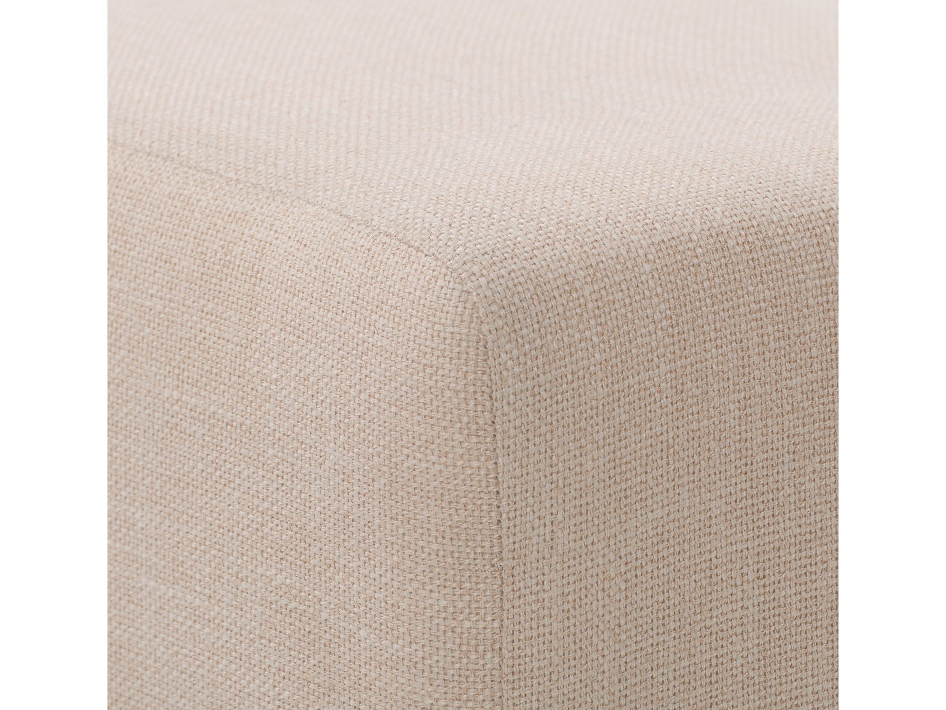 Cream accent bench with tufted upholstery, wooden legs, and a sleek design. The bench features a soft, cream-colored fabric with button detailing and dark wooden legs, perfect for entryways or living rooms.