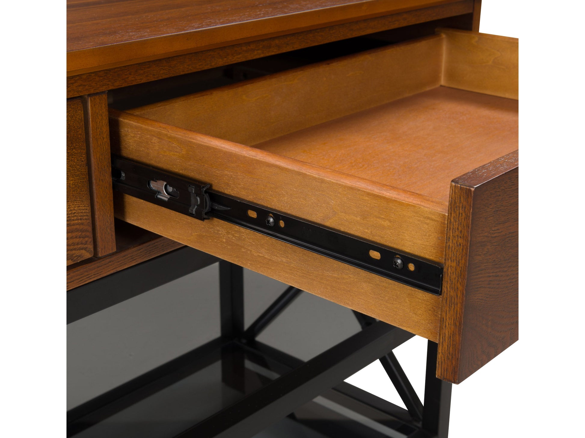 Cherry brown TV stand for TVs up to 95 inches, featuring sleek design, ample storage with shelves and cabinets, crafted from high-quality wood, perfect for modern living rooms.