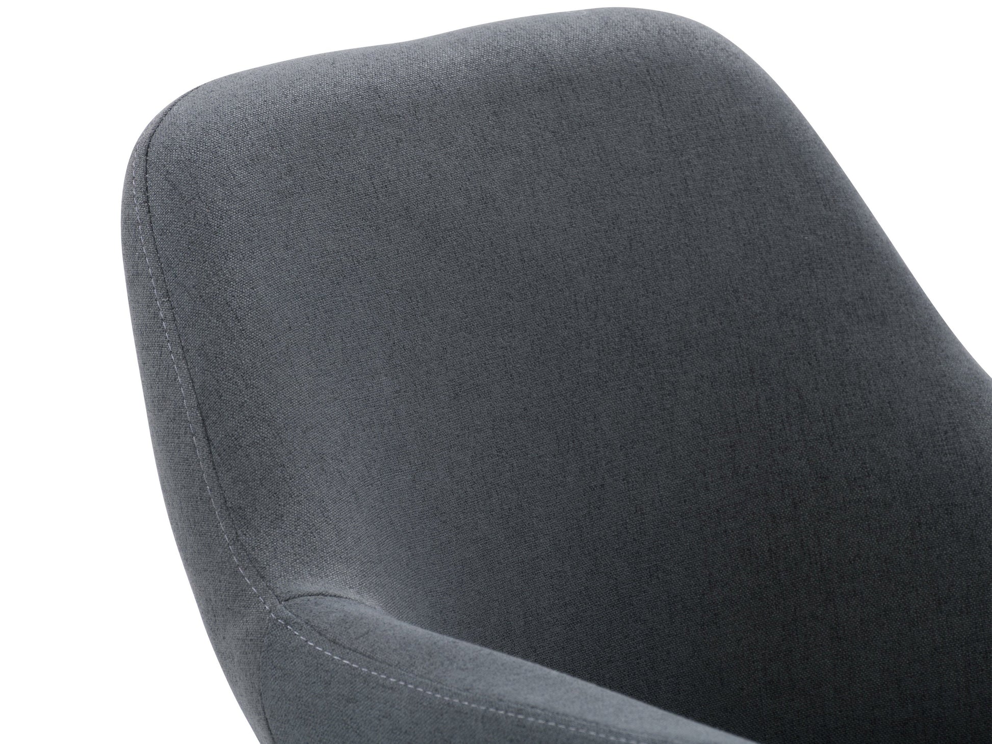 Dark grey dining chairs set of 2, featuring cushioned seats with soft fabric upholstery, sleek wooden legs, and a modern design perfect for contemporary dining rooms.