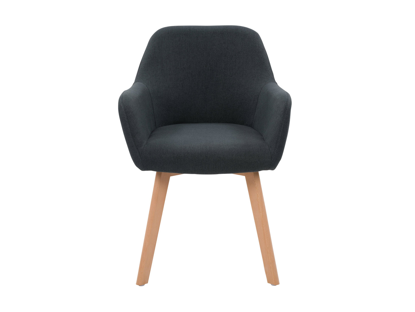 Dark grey dining chairs set of 2, featuring cushioned seats with soft fabric upholstery, sleek wooden legs, and a modern design perfect for contemporary dining rooms.