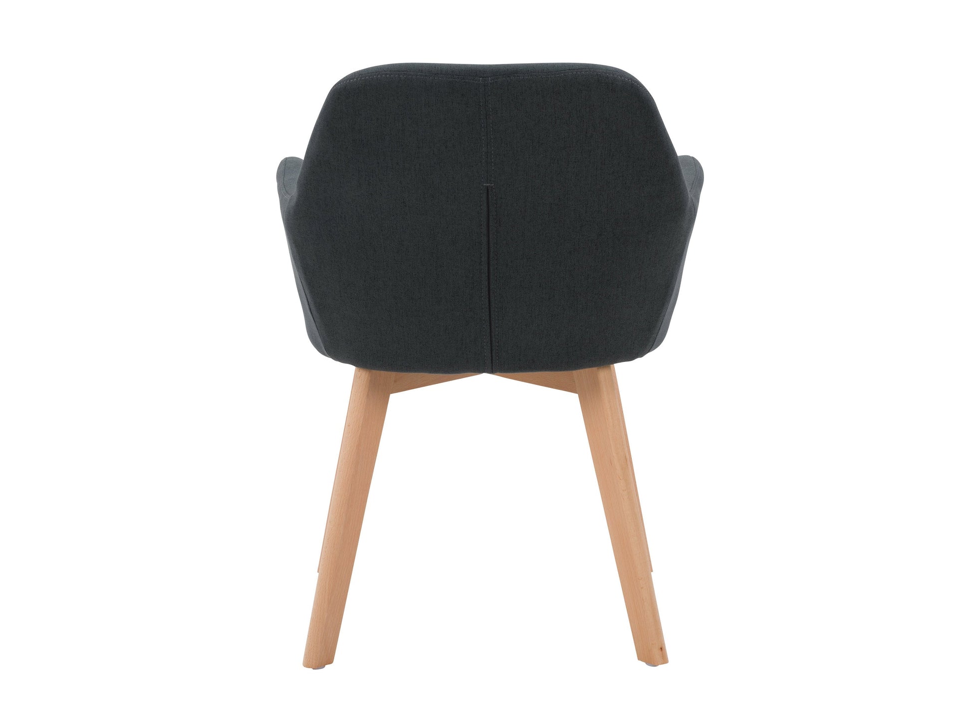 Dark grey dining chairs set of 2, featuring cushioned seats with soft fabric upholstery, sleek wooden legs, and a modern design perfect for contemporary dining rooms.