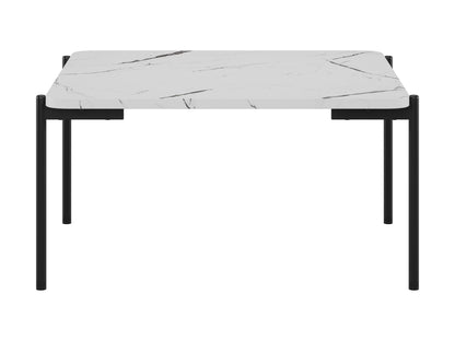 White marble coffee table set with gold metal frame, modern minimalist design, round shape, smooth polished surface, perfect for living room decor, durable and stylish, contemporary furniture piece.