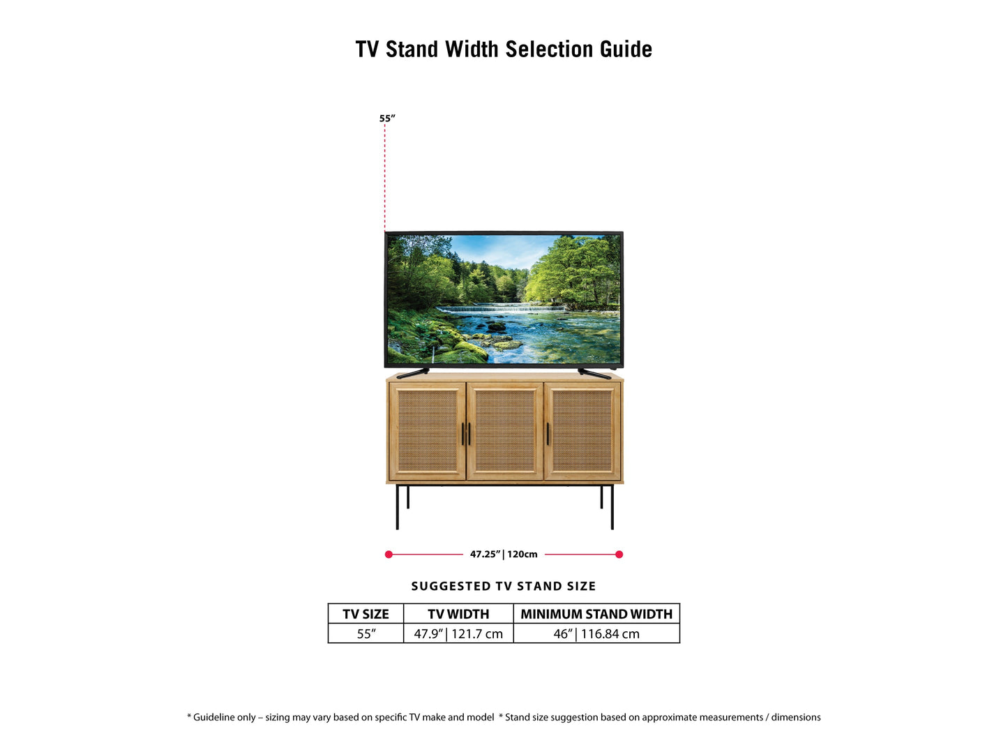 Light brown wood sideboard buffet with sleek design, featuring two cabinet doors and three drawers, metal handles, and a smooth finish. Ideal for modern dining rooms or living spaces.