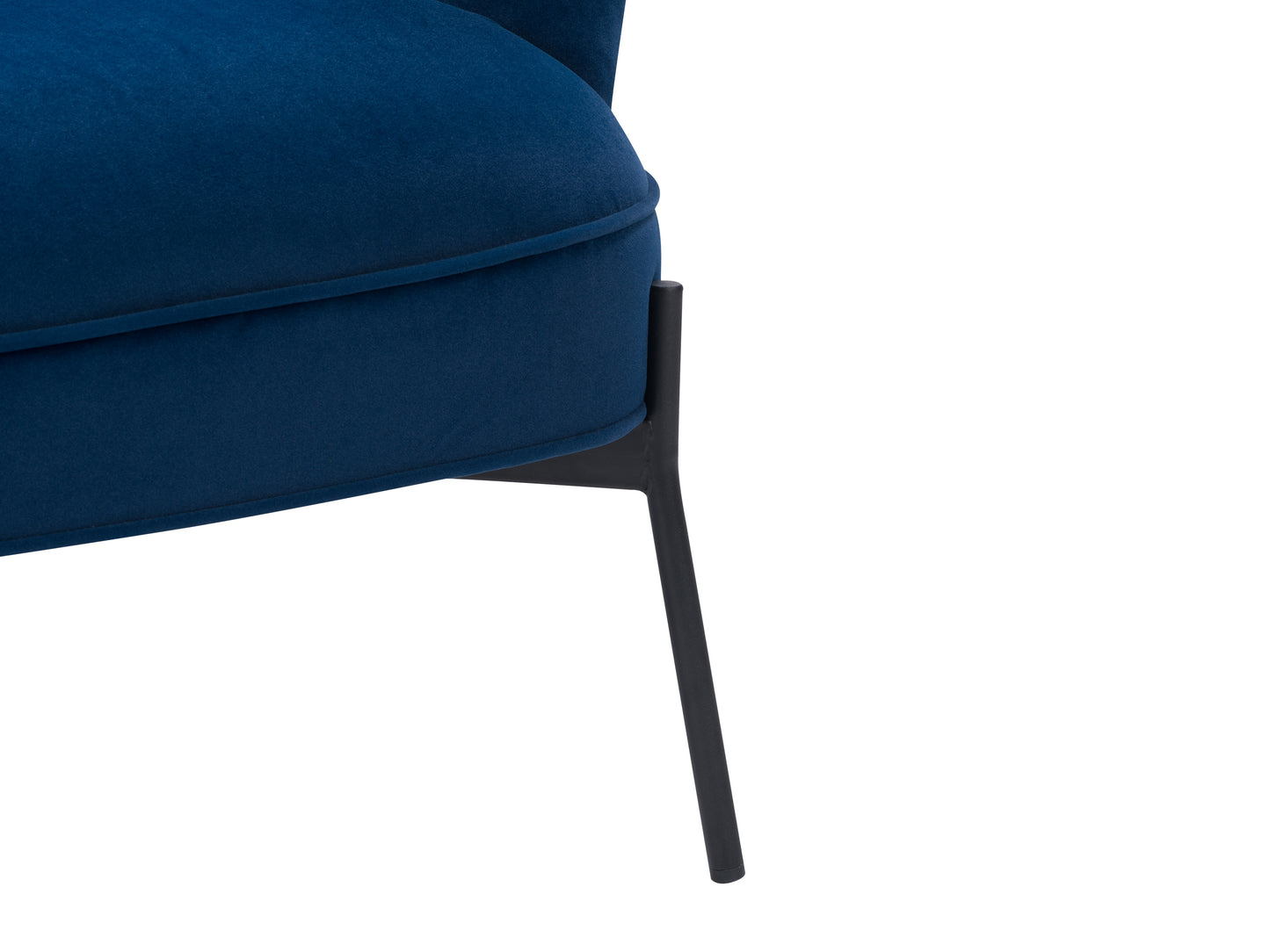Deep Navy Velvet Wingback Chair