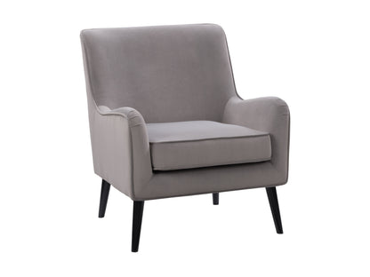 Dove Grey Velvet Accent Chair