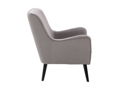 Dove Grey Velvet Accent Chair