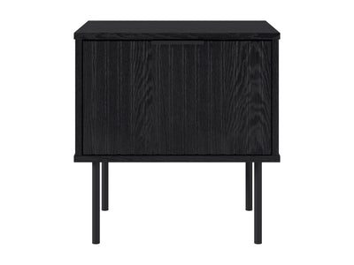 Black Fluted Side Table