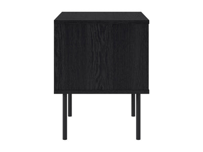 Black Fluted Side Table