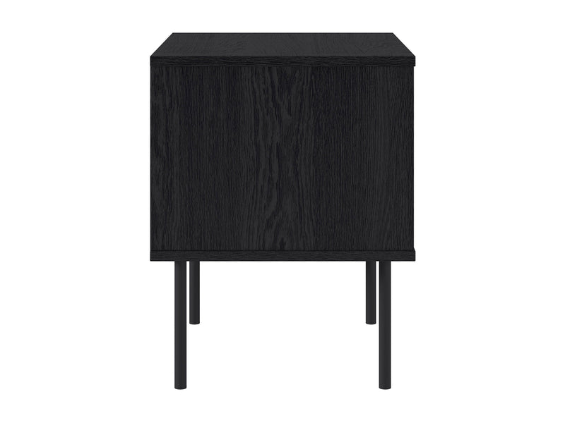Black Fluted Side Table