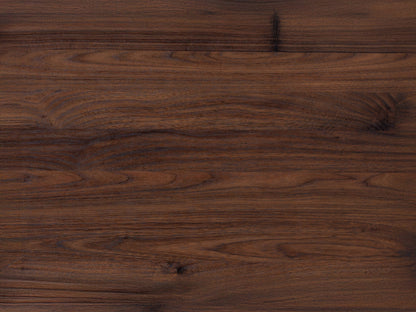 Walnut sideboard console TV stand with a rich walnut finish, featuring sleek lines, modern design, and ample storage space with multiple compartments and shelves.