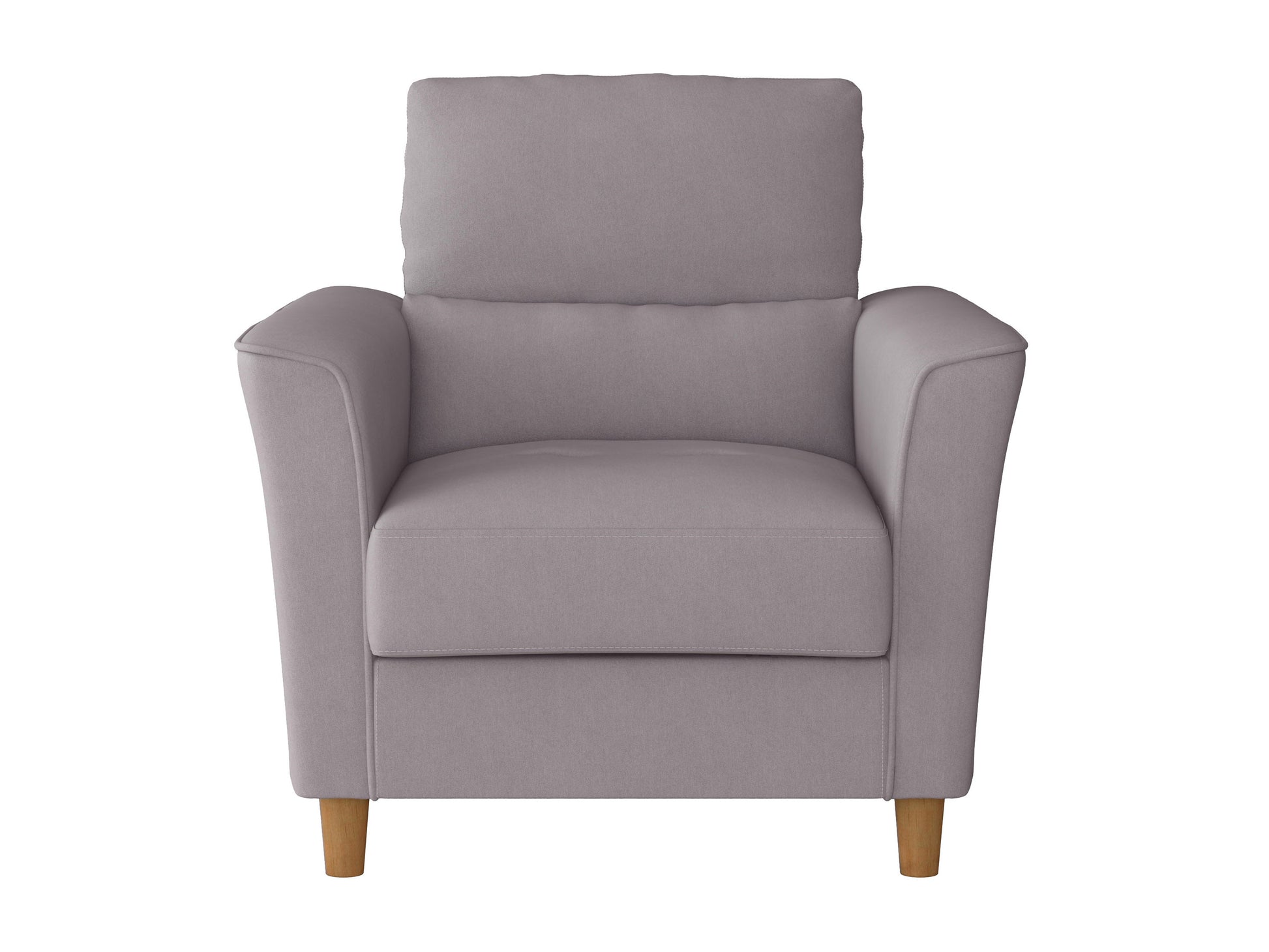 Modern 3-piece living room sofa set in gray fabric with wooden legs, featuring a tufted backrest, plush cushions, and sleek armrests for a stylish and comfortable seating arrangement.