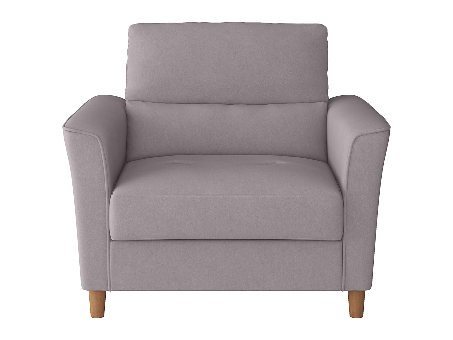 Modern three-piece living room set with grey fabric upholstery, sleek wooden legs, and minimalist design featuring a sofa, loveseat, and armchair. Ideal for contemporary home decor.