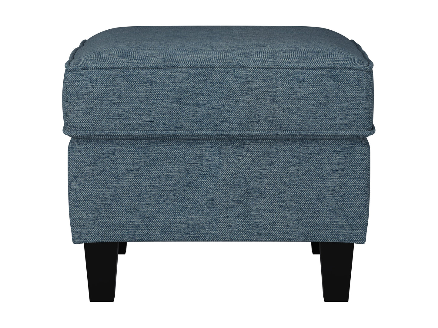 Georgia Fabric Ottoman, Blue