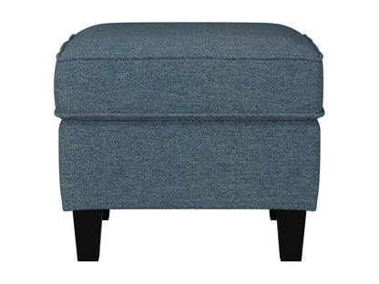 Georgia Fabric Ottoman, Blue