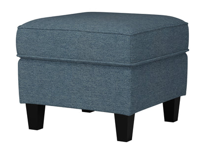 Georgia Fabric Ottoman, Blue
