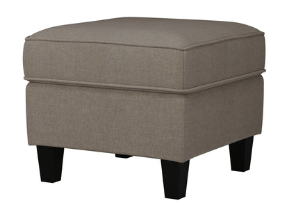 Georgia Fabric Ottoman, Taupe
