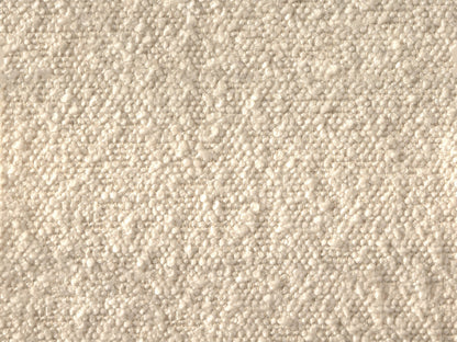 Modern boucle loveseat in cream, featuring soft textured fabric, sleek wooden legs, and plush cushioning for comfort and style, perfect for contemporary living rooms or cozy reading nooks.