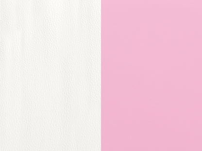 Pink and white reclining gaming chair with ergonomic design, high-density foam padding, adjustable armrests, lumbar support, and smooth PU leather upholstery. Ideal for gamers seeking comfort and style.