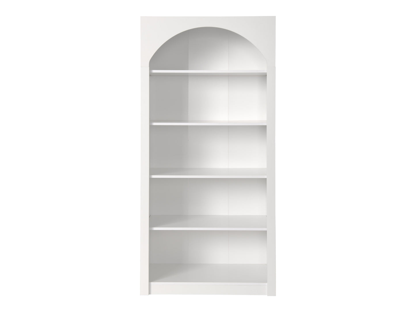 Caldwell Arched Bookcase, White