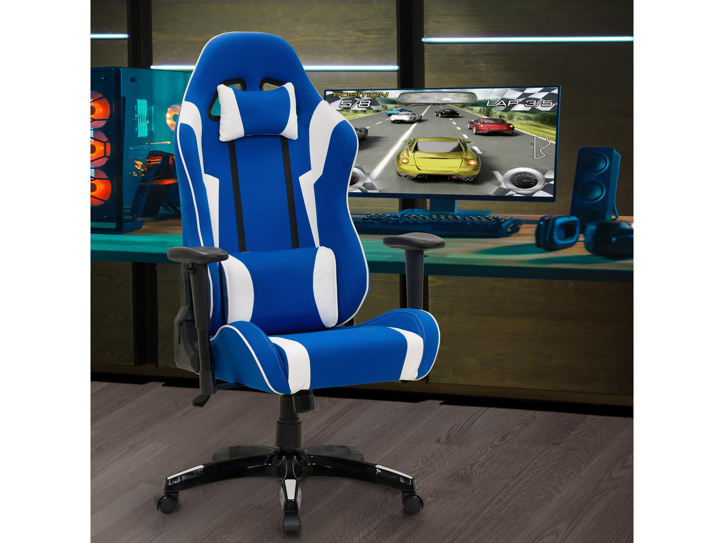Ergonomic Gaming Chair Breathable Mesh with PU CorLiving Furniture