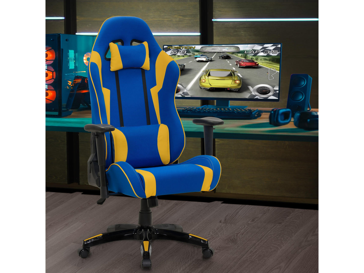 Ergonomic Gaming Chair Breathable Mesh with PU CorLiving Furniture