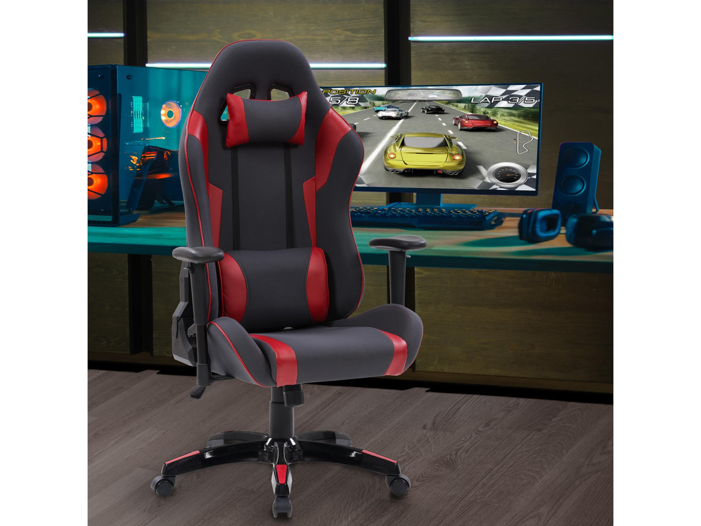 Ergonomic Gaming Chair with Lumbar Support CorLiving Furniture Canada