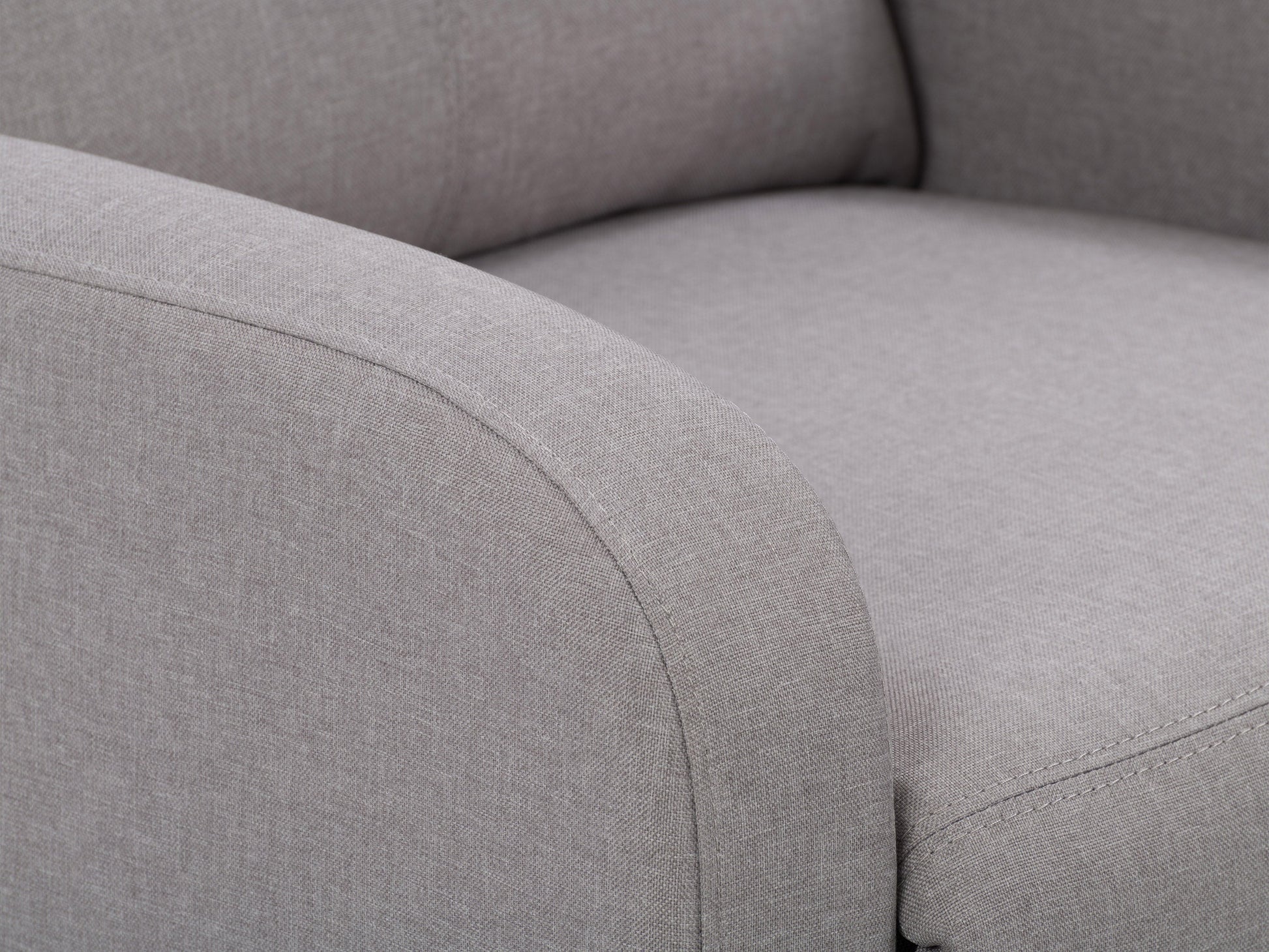 Light grey push back recliner with plush cushioning, sleek armrests, and a modern design. Upholstered in soft fabric with a sturdy wooden frame, perfect for living room comfort and relaxation.