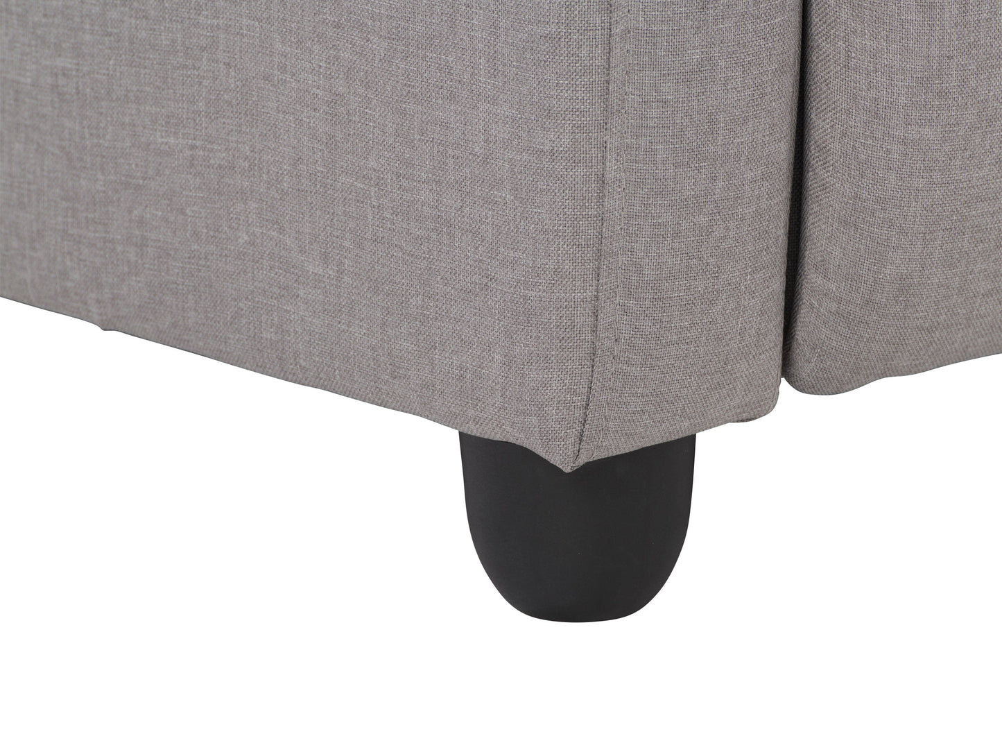 Light grey push back recliner with plush cushioning, sleek armrests, and a modern design. Upholstered in soft fabric with a sturdy wooden frame, perfect for living room comfort and relaxation.