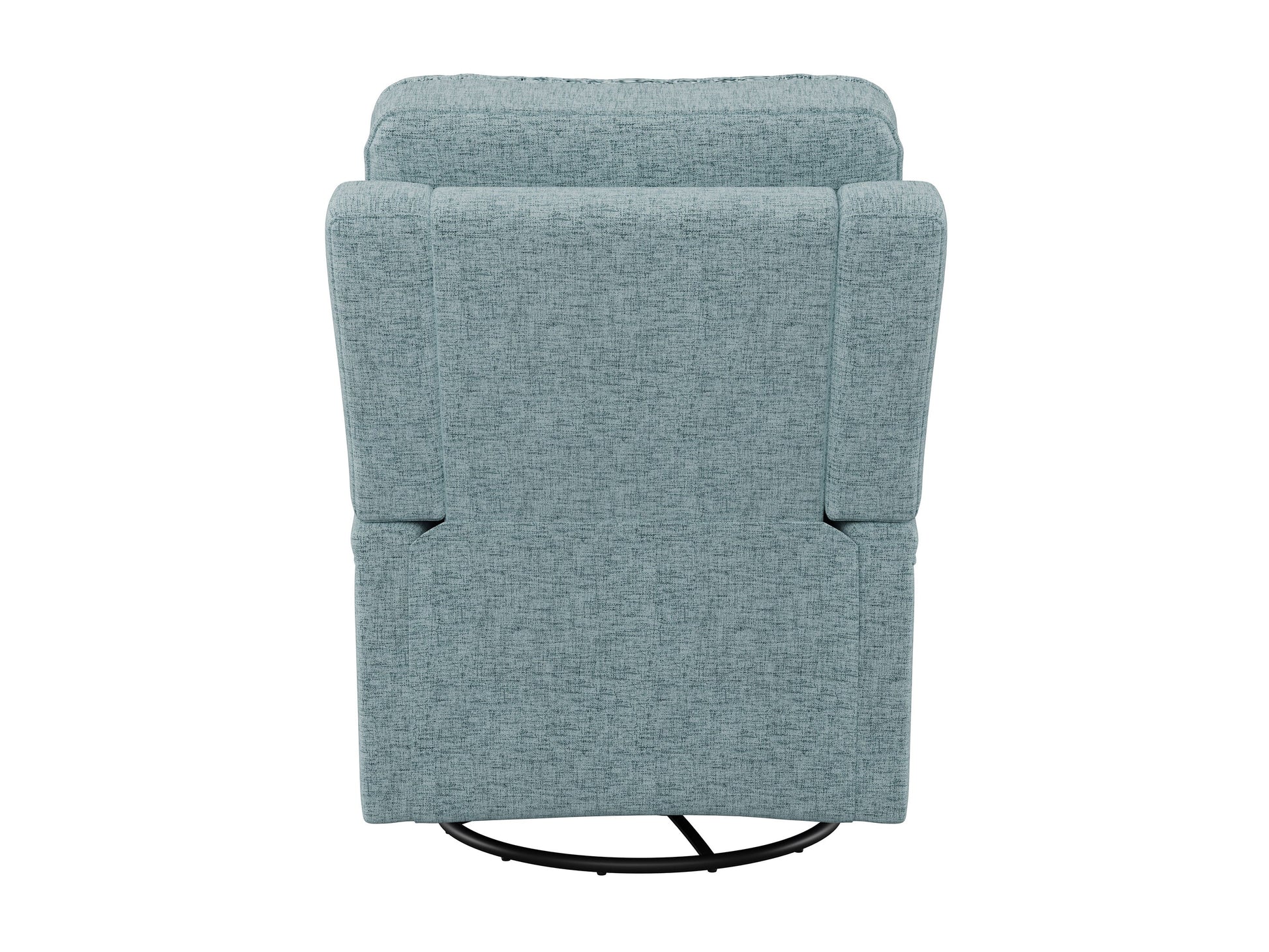 Blue swivel glider recliner chair with plush cushions, ergonomic design, and durable fabric upholstery, perfect for living room or nursery.
