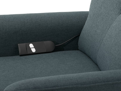 Blue Power Lift Recliner with Remote