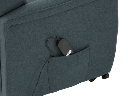 Blue Power Lift Recliner with Remote