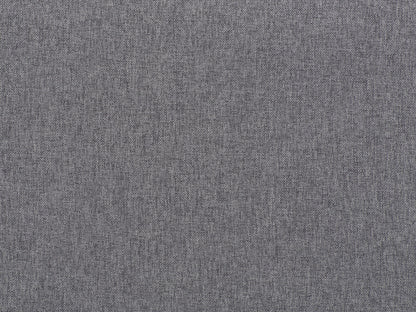 Grey tufted accent chair with wooden legs, featuring soft fabric upholstery, button-tufted backrest, and cushioned seat for comfort. Ideal for living rooms or reading nooks.