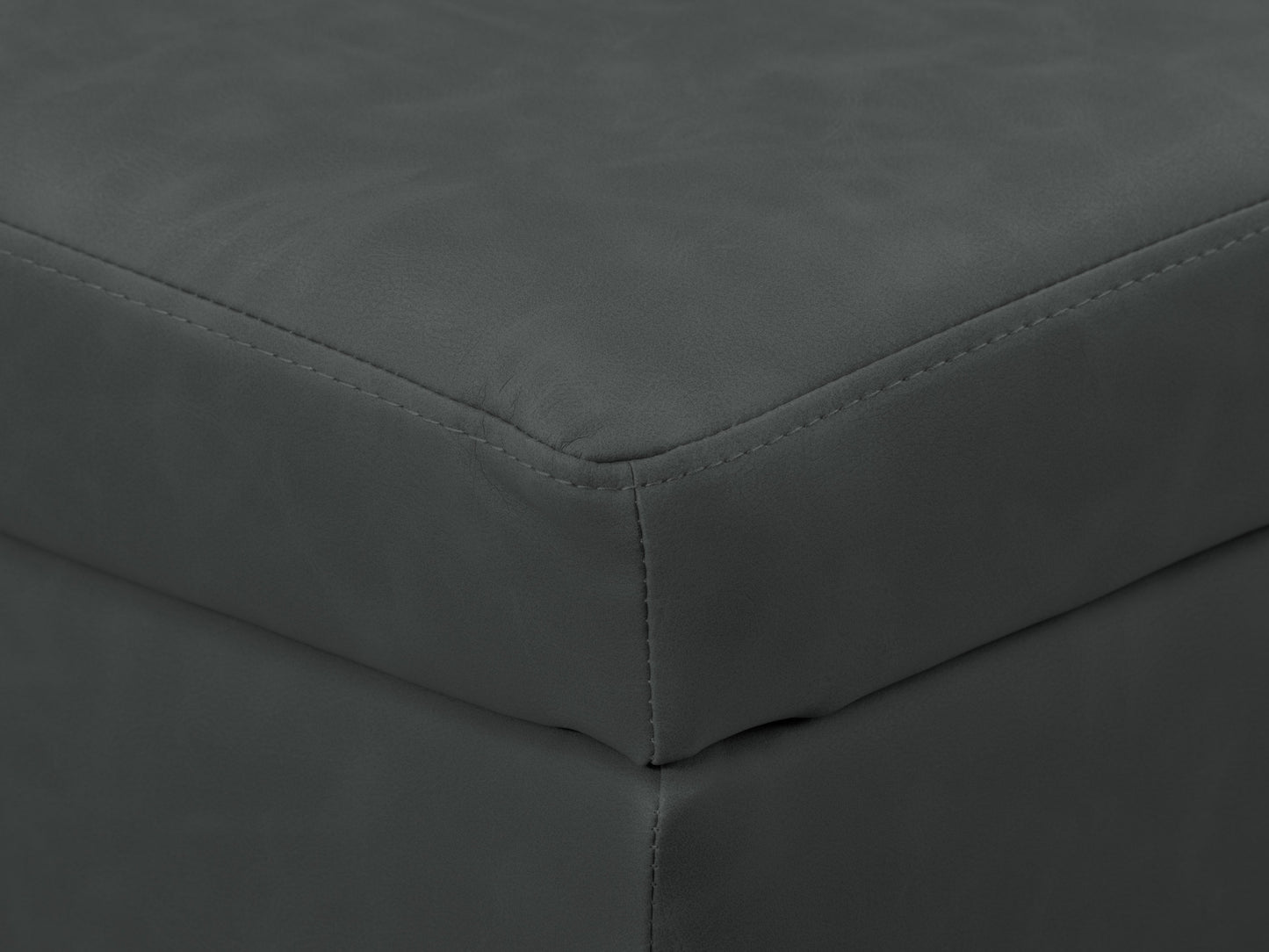 Black Square Storage Ottoman