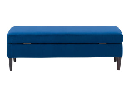 Blue Velvet Storage Ottoman