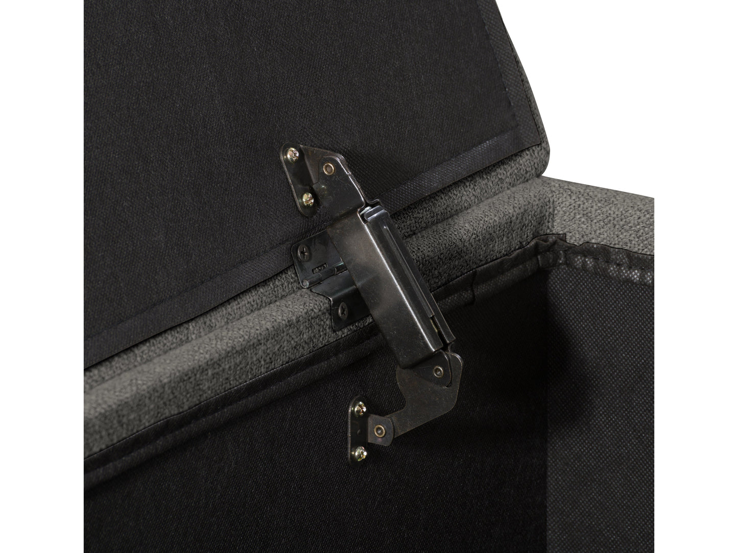 Dark Grey Tufted Storage Bench