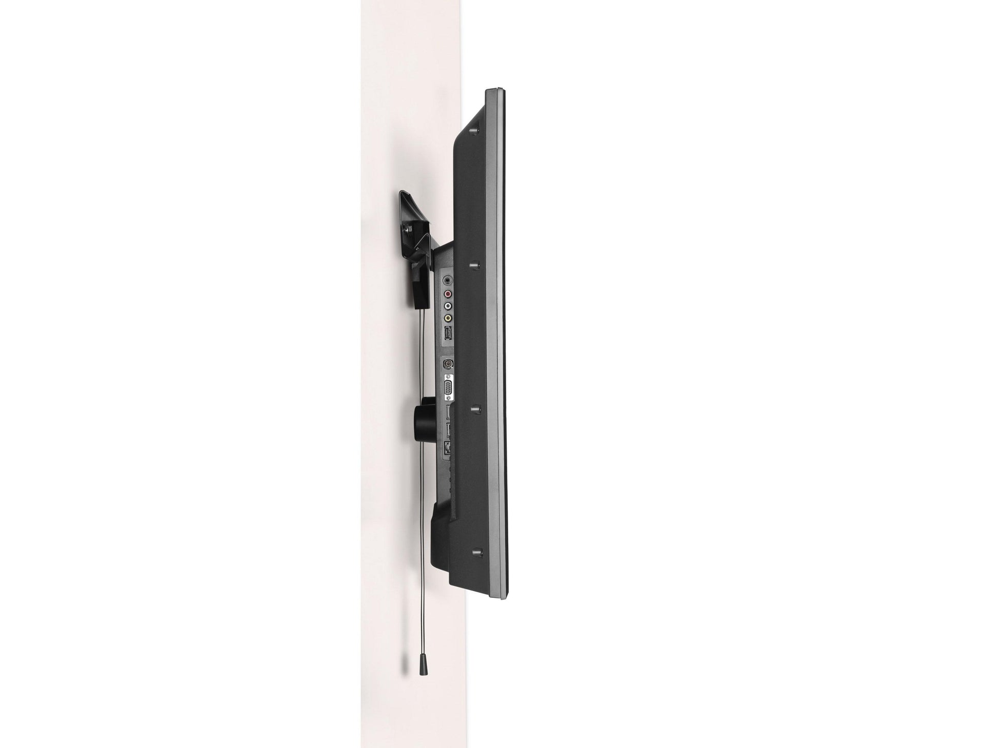 Drywall TV mount for 37"-80" TVs, black steel frame, adjustable tilt, and swivel arms for optimal viewing angles, easy installation with included hardware, supports up to 100 lbs.