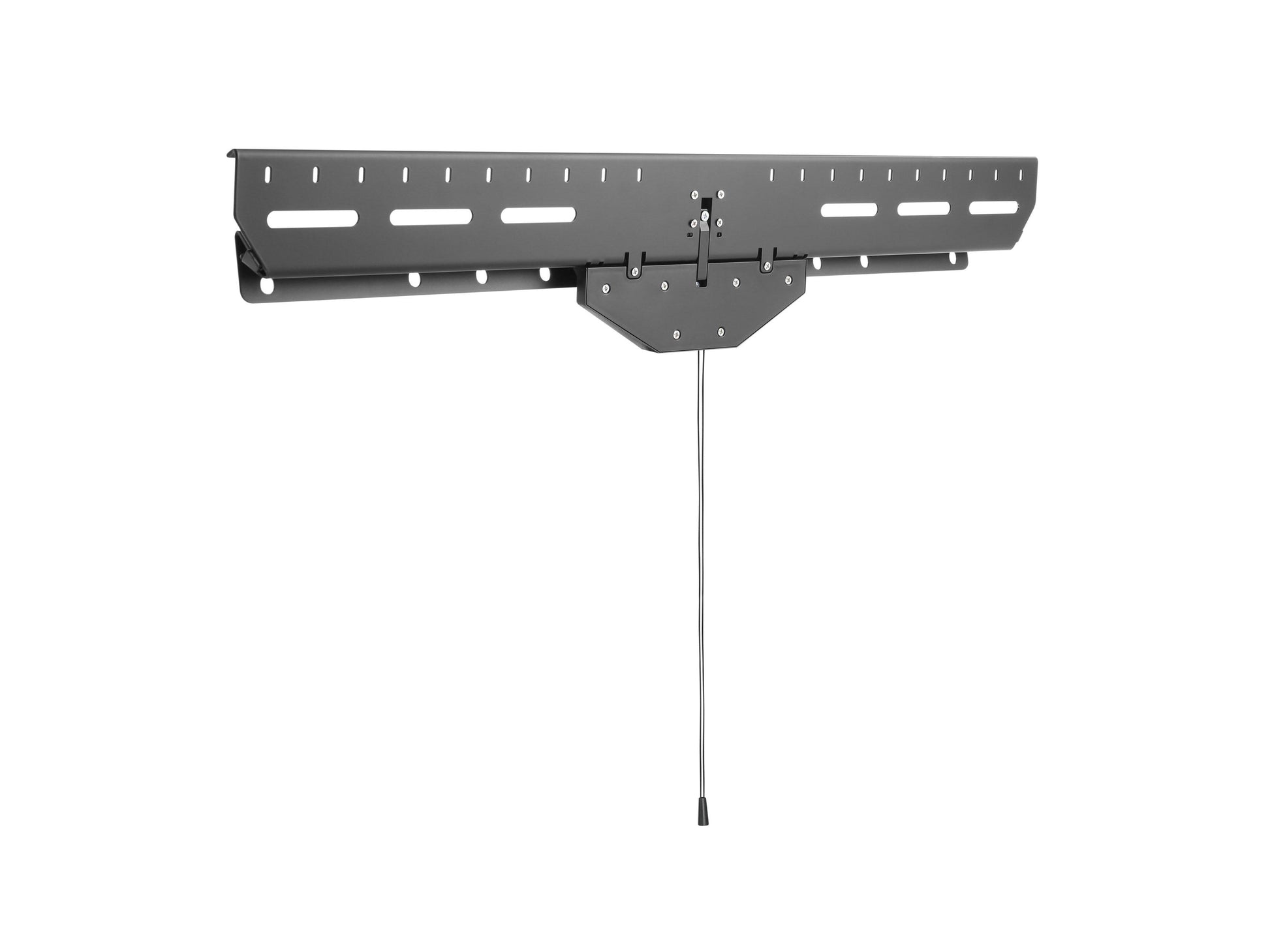 Heavy-duty drywall TV mount for 37" - 80" TVs, black steel frame, adjustable tilt and swivel, easy installation with included hardware, sleek and sturdy design for optimal viewing angles and secure support.