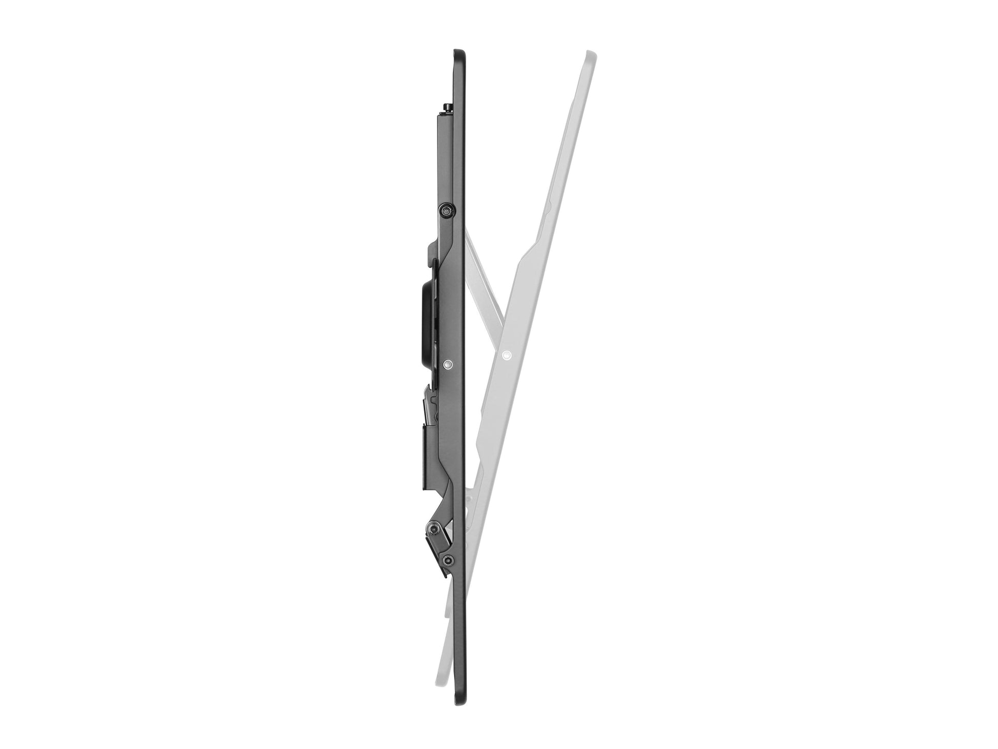 Tilting TV wall mount for 37" - 70" TVs, black with adjustable brackets, sturdy steel construction, and sleek design for optimal viewing angles and space-saving installation.