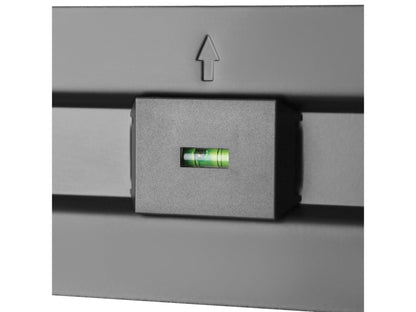 Tilting TV wall mount for 37" - 70" TVs, black steel frame with adjustable brackets, secure locking mechanism, and cable management system. Ideal for home entertainment setups, providing optimal viewing angles.