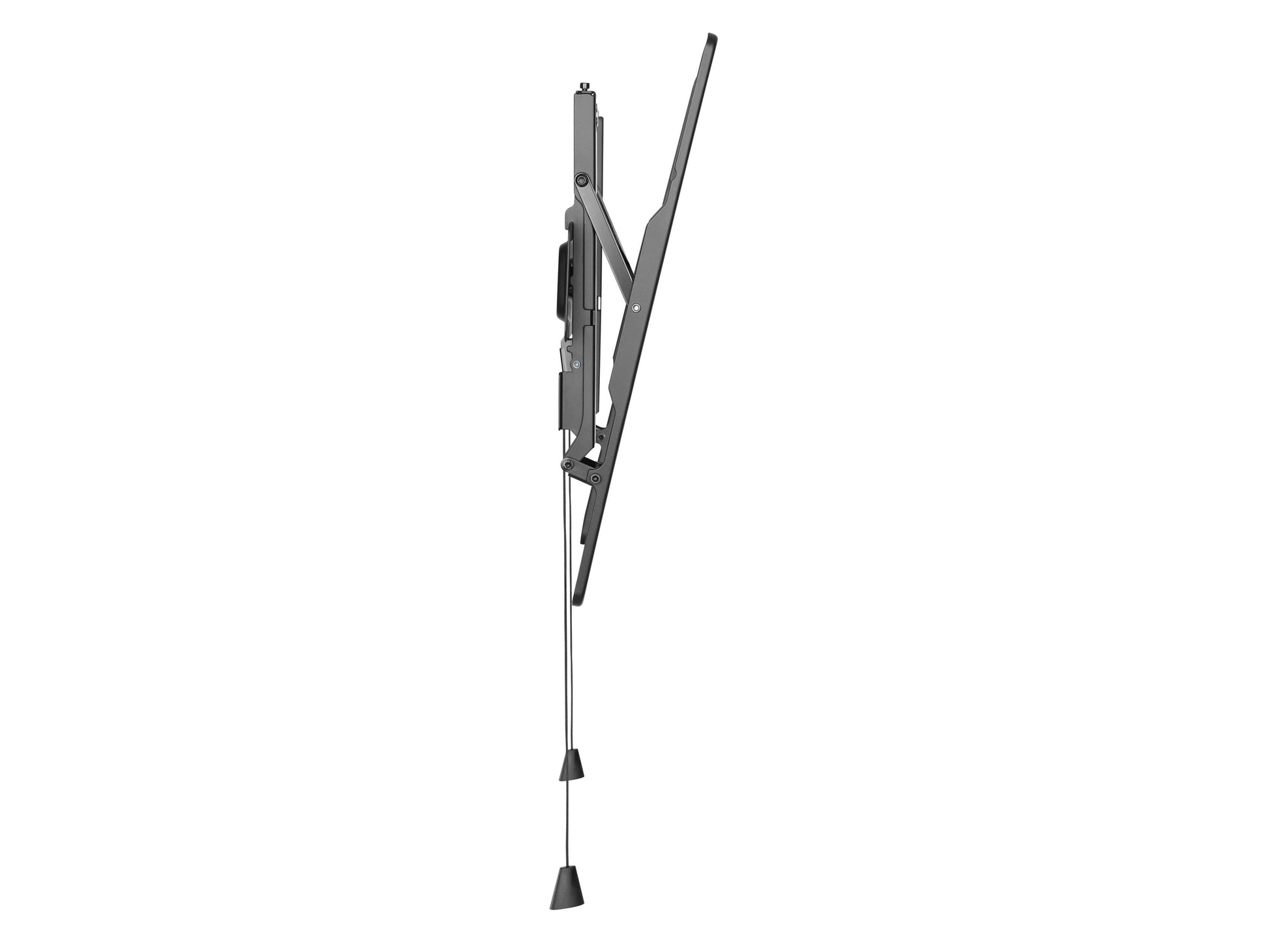 Tilting TV wall mount for 37" to 70" TVs, black metal construction, adjustable angles, secure mounting brackets, ideal for living rooms and home theaters.