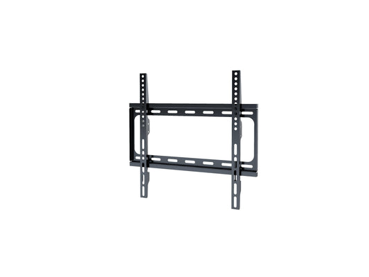 Fixed TV wall mount for 26" - 65" TVs, black, sturdy steel construction, low profile, easy installation, supports up to 110 lbs, VESA compatible, perfect for living rooms, bedrooms, and offices.