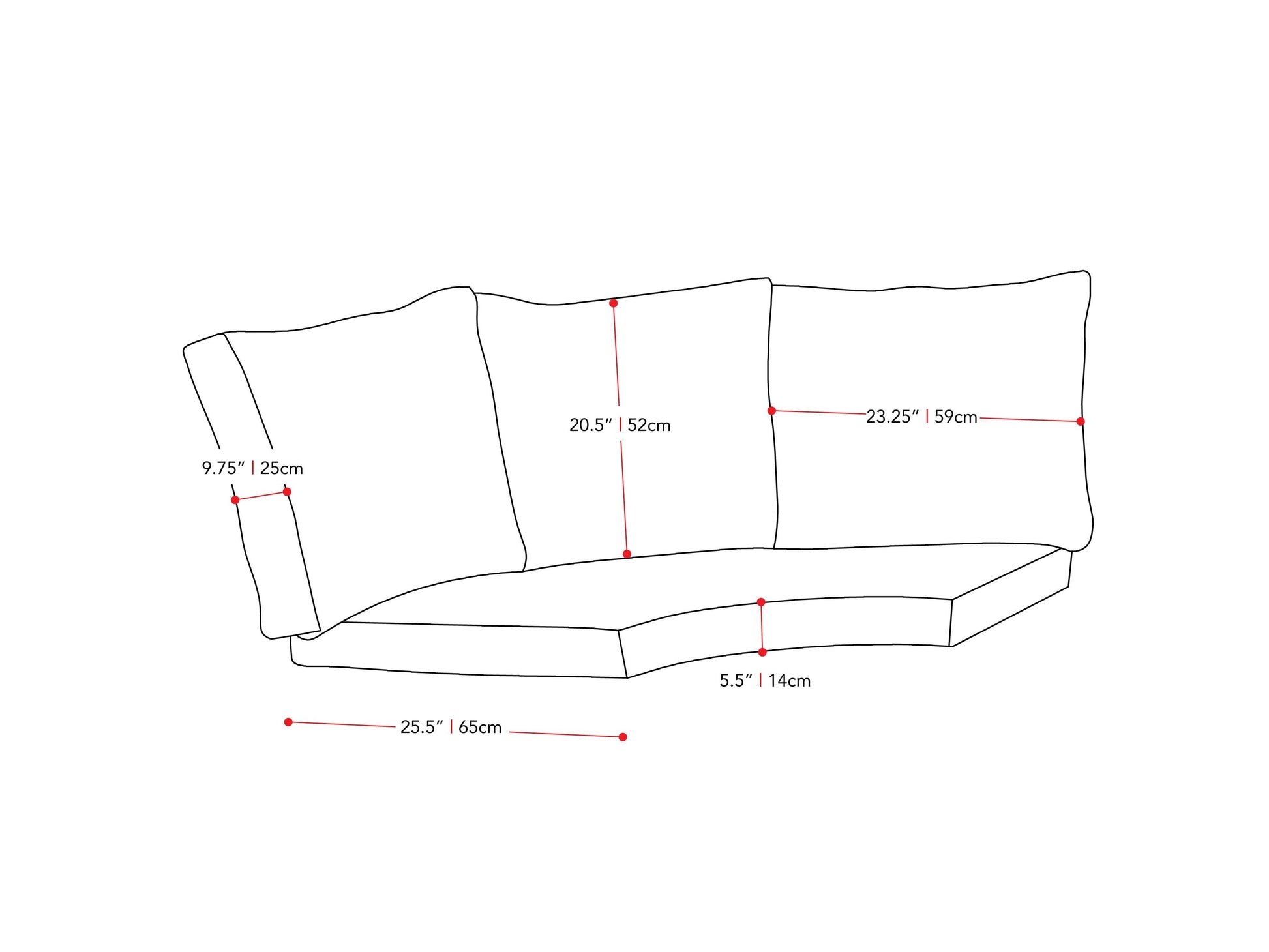 Gray patio sectional replacement cushions with round corners, featuring durable weather-resistant fabric and plush padding, set of four. Ideal for outdoor furniture, enhancing comfort and style for any patio setting.