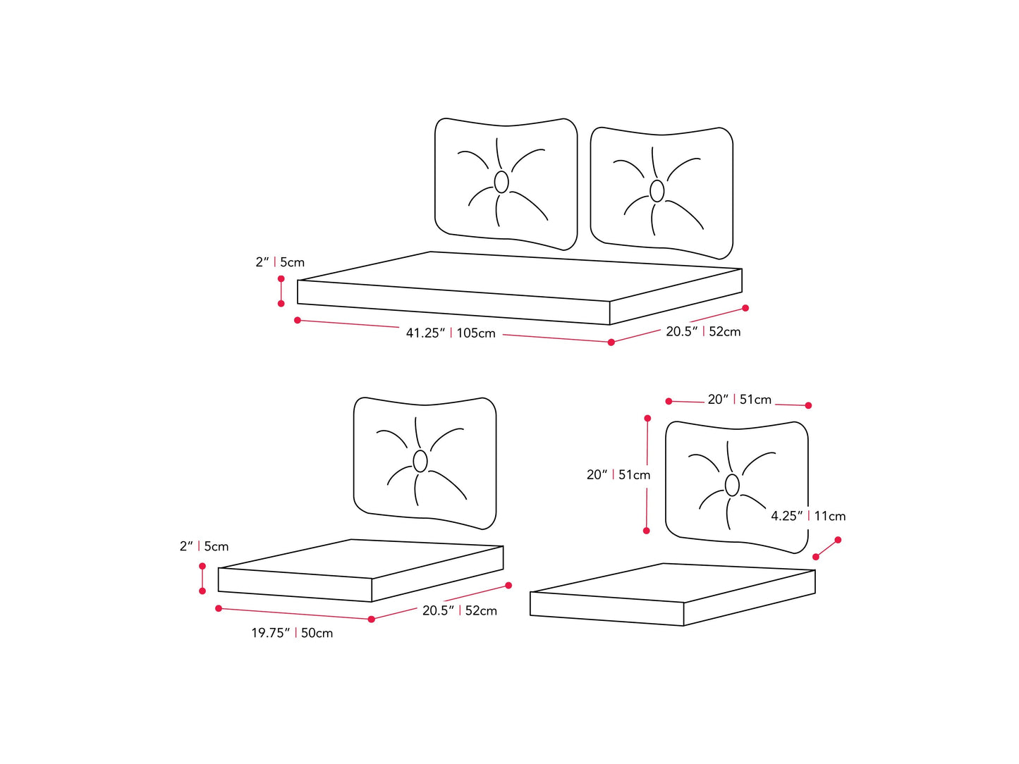 Warm white patio replacement cushion set of 7 pieces, featuring durable, weather-resistant fabric with plush padding for outdoor furniture, designed for comfort and style in garden or patio settings.