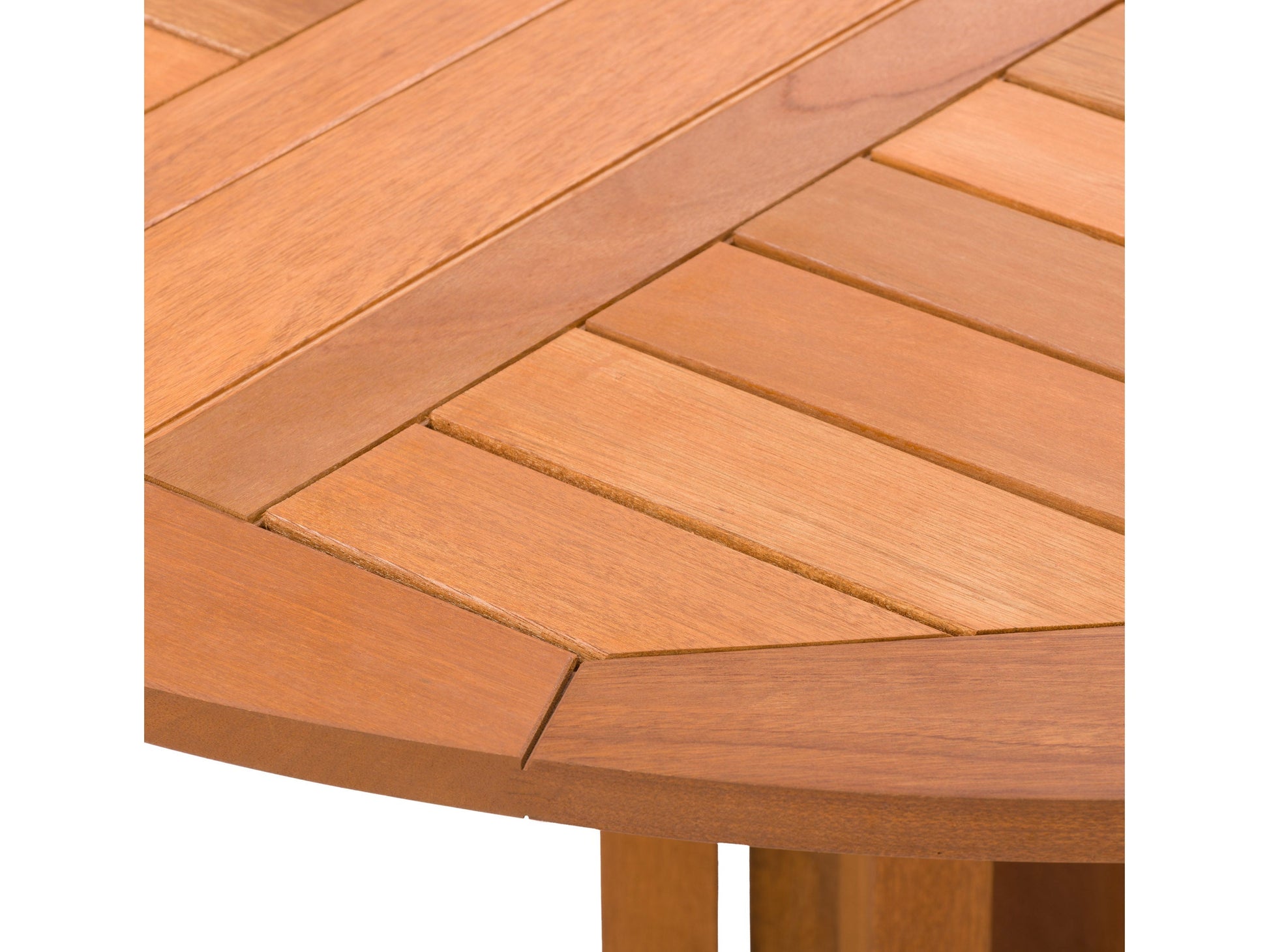 Brown wooden outdoor drop leaf patio table with foldable sides, sturdy legs, and a smooth finish, ideal for small spaces and versatile outdoor dining.