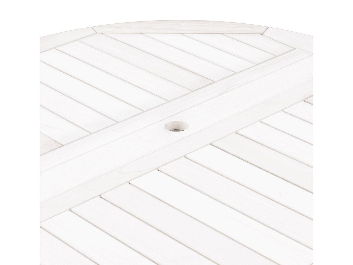 Washed white outdoor drop leaf patio table with foldable sides, crafted from durable wood, featuring a weather-resistant finish and a compact design perfect for small spaces or balconies.