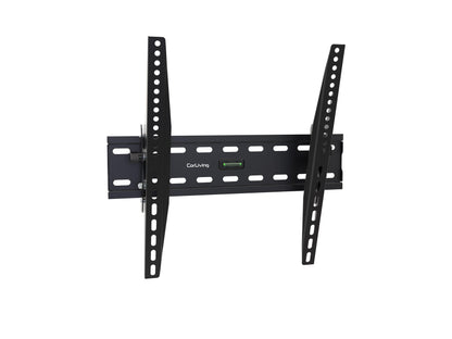 Tilting TV wall mount for 26" - 65" TVs, black, sturdy steel construction, adjustable tilt angle, easy installation, fits most flat-screen TVs, space-saving design, enhances viewing experience.