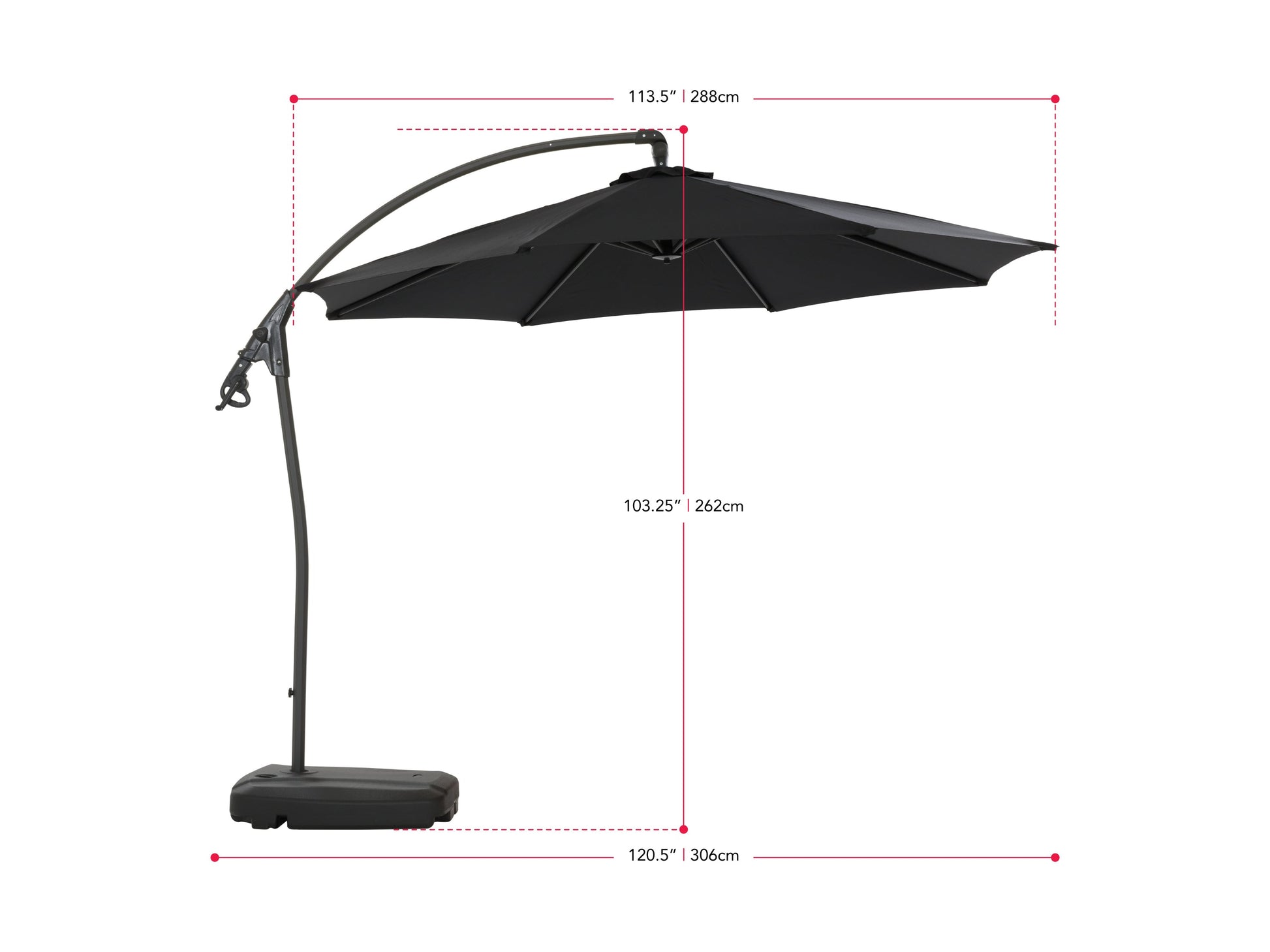 black patio umbrella canadian tire Cantilever Patio Umbrella with Base