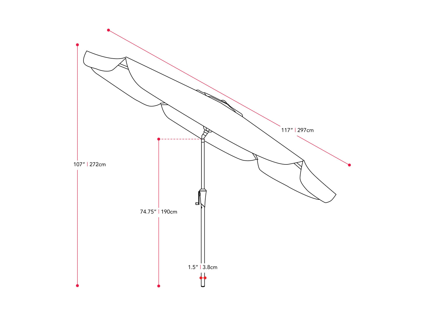 Taupe and white 10ft round patio umbrella with tilting feature, sturdy aluminum pole, and weather-resistant fabric, perfect for outdoor shade and garden decor.