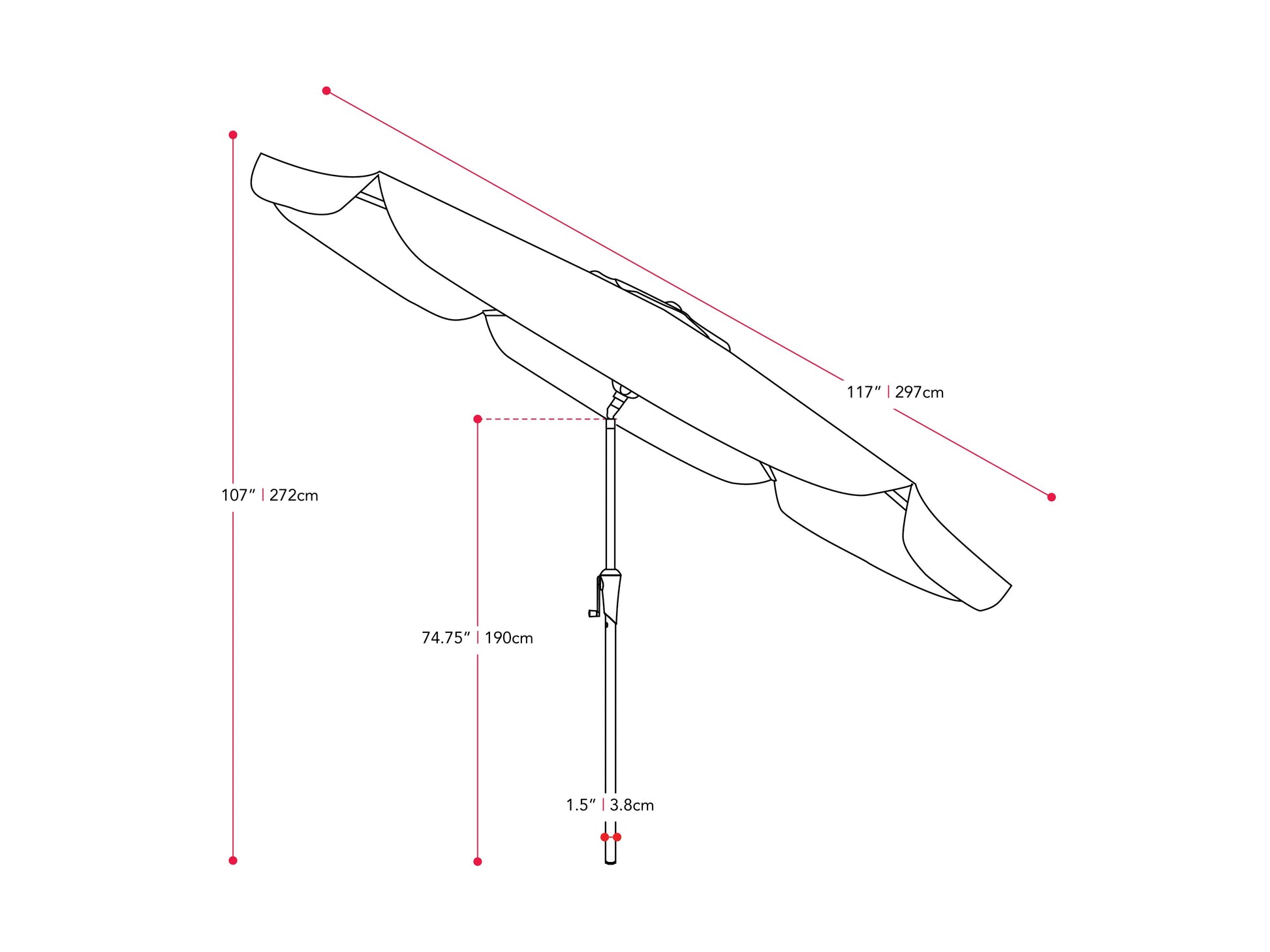 Taupe and white 10ft round patio umbrella with tilting feature, sturdy aluminum pole, and weather-resistant fabric, perfect for outdoor shade and garden decor.